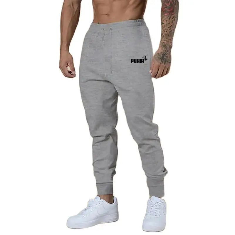 Spring and Autumn Fashion Men's Sweatpants Simple Style Slim Edition Printed Nine-point Pants Men's Clothing Sales Promotion